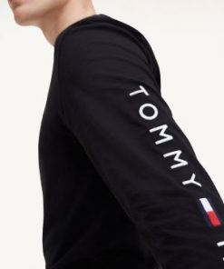 tommy hilfiger long sleeve logo tee