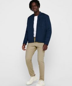 Only & Sons Bomber Quilted Jacket Dress Blues
