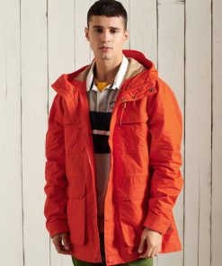Superdry Mountain Parka Coat Bold Orange