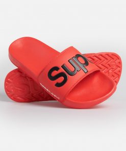 Superdry Classic Pool Sliders Apple Red